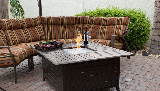 Square Extruded Aluminum Fire Pit with Lid