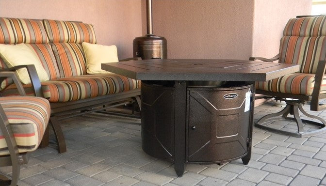 Hammered Bronze Hexagon Fire Pit
