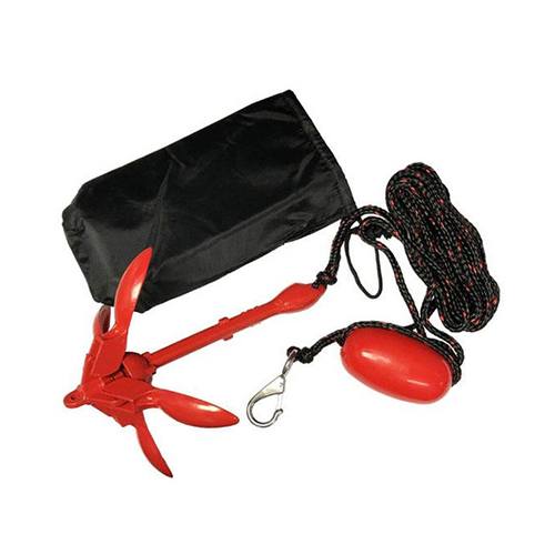 Gen3 Marine Red Painted,0.7KG Grapnel Anchor Kit