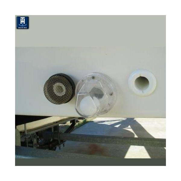 T-H Marine Flow-Max Ball Scupper - Clear