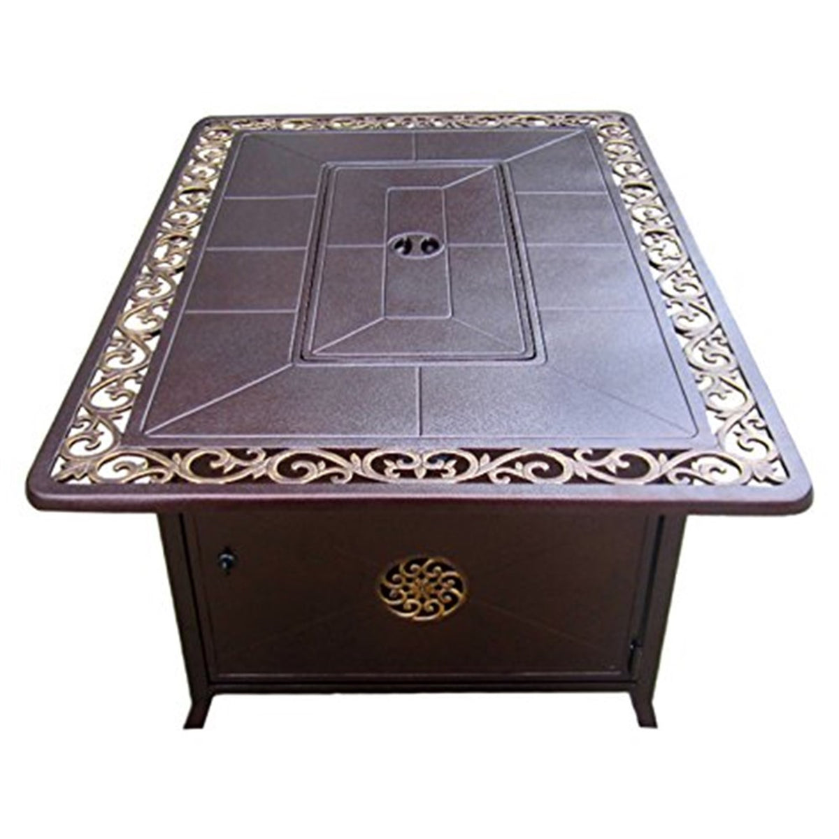 Decorative Fire Pit with Scroll Design