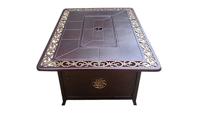 Decorative Fire Pit with Scroll Design