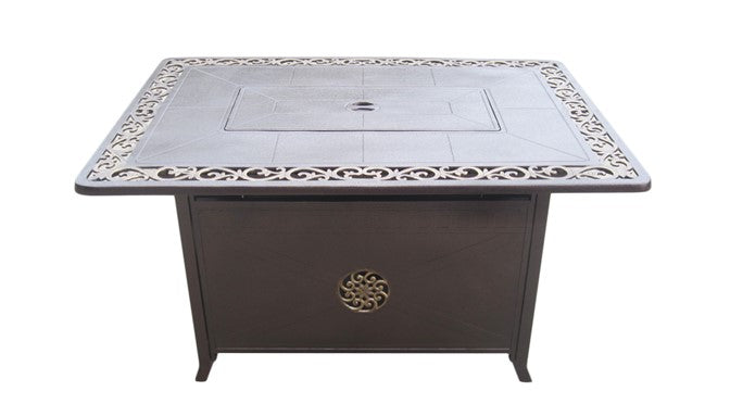Decorative Fire Pit with Scroll Design