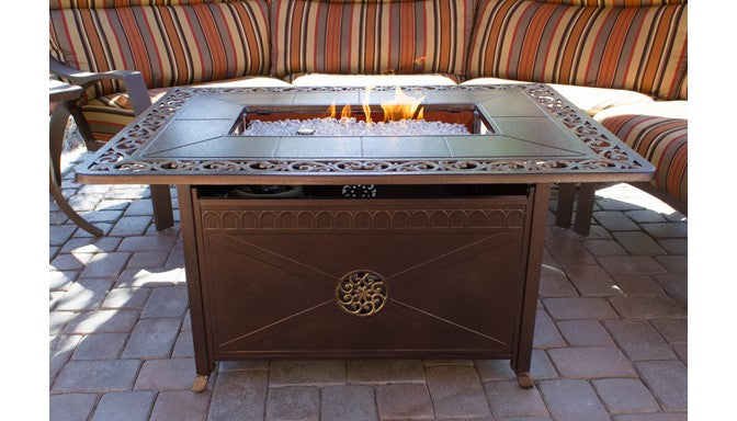 Decorative Fire Pit with Scroll Design