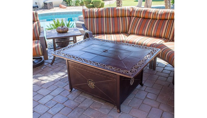 Decorative Fire Pit with Scroll Design