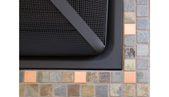 30" Square Slate Tile Wood Burning Fire Pit