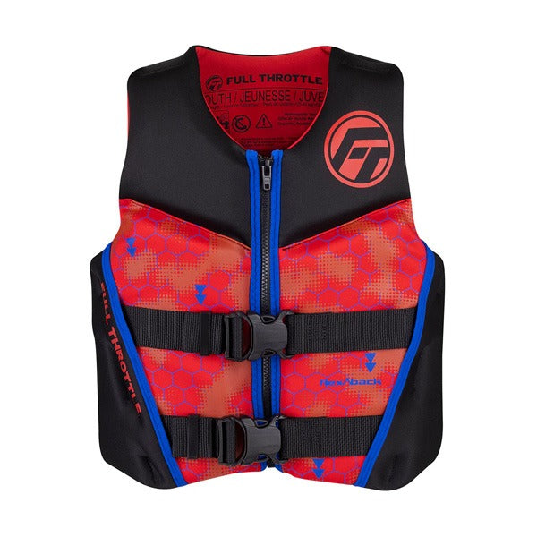 Full Throttle Youth Rapid-Dry Flex-Back Red