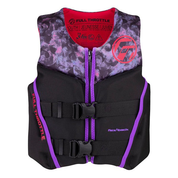 Full Throttle Youth Rapid-Dry Flex-Back Pink