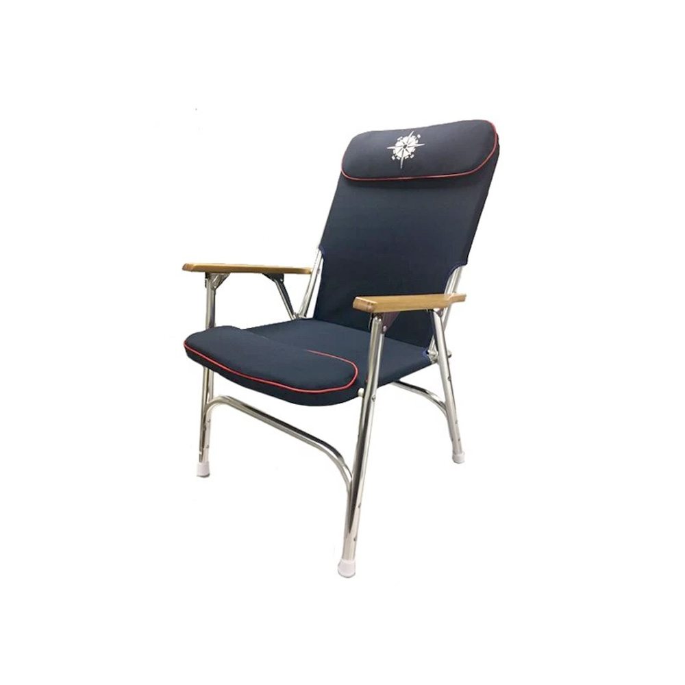 Gen3 Marine Navy Padded Aluminum Deck Chair High Back