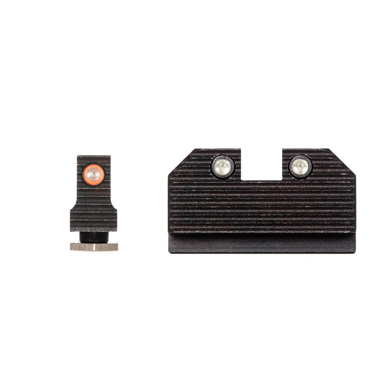 Night Fision Optics-Ready Stealth Series for Glock 17/19/34 Orange Front Ring/Black Rear Rings
