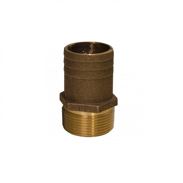 Groco Pipe To Hose Brz Fitting 1 1/8