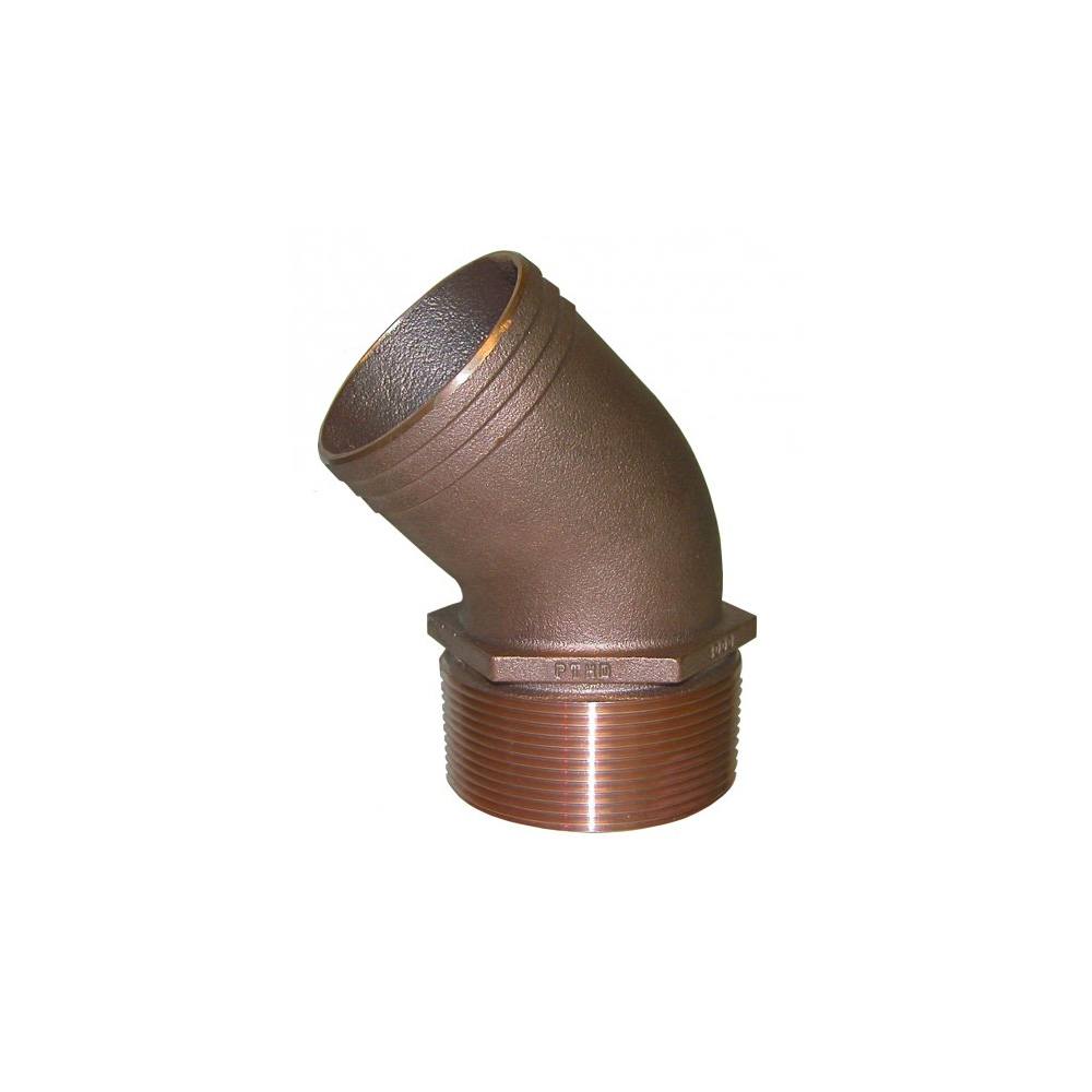 Groco 45 Deg Pipe To Hose 3/4"