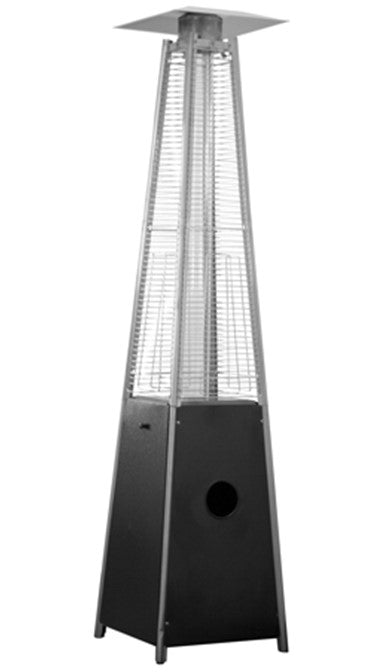 Tall Quartz Glass Tube Heater - Matte Black