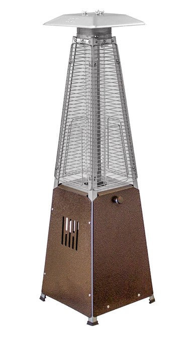 Tabletop Quartz Glass Tube Heater - Hammered Bronze Finish