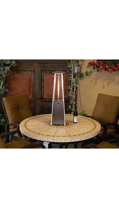 Tabletop Quartz Glass Tube Heater - Hammered Bronze Finish