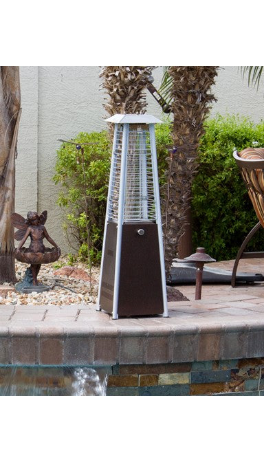 Tabletop Quartz Glass Tube Heater - Hammered Bronze Finish
