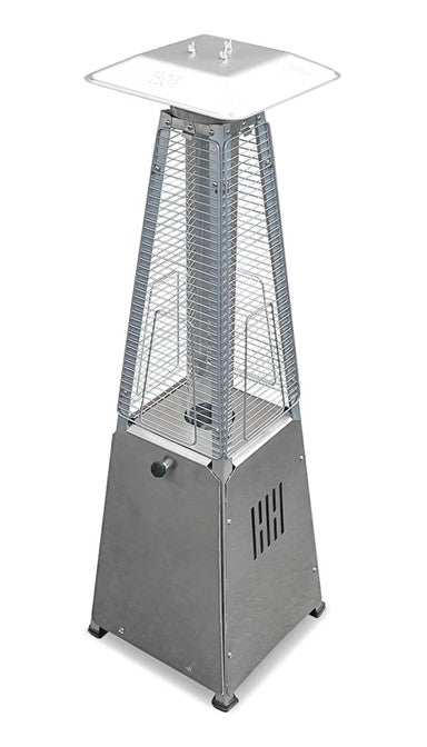 Tabletop Quartz Glass Tube Heater - Stainless Steel Finish