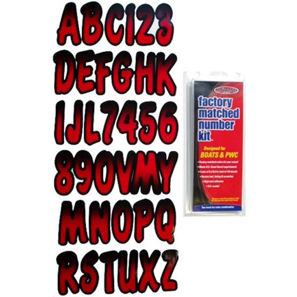 Hardline Products Letter Kit Red/Black