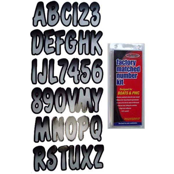 Hardline Products Letter Kit Silver/Black