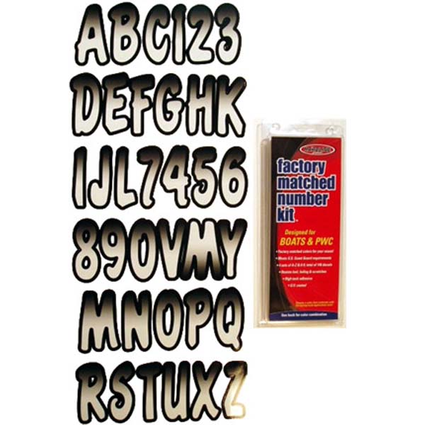 Hardline Products Letter Kit White/Black