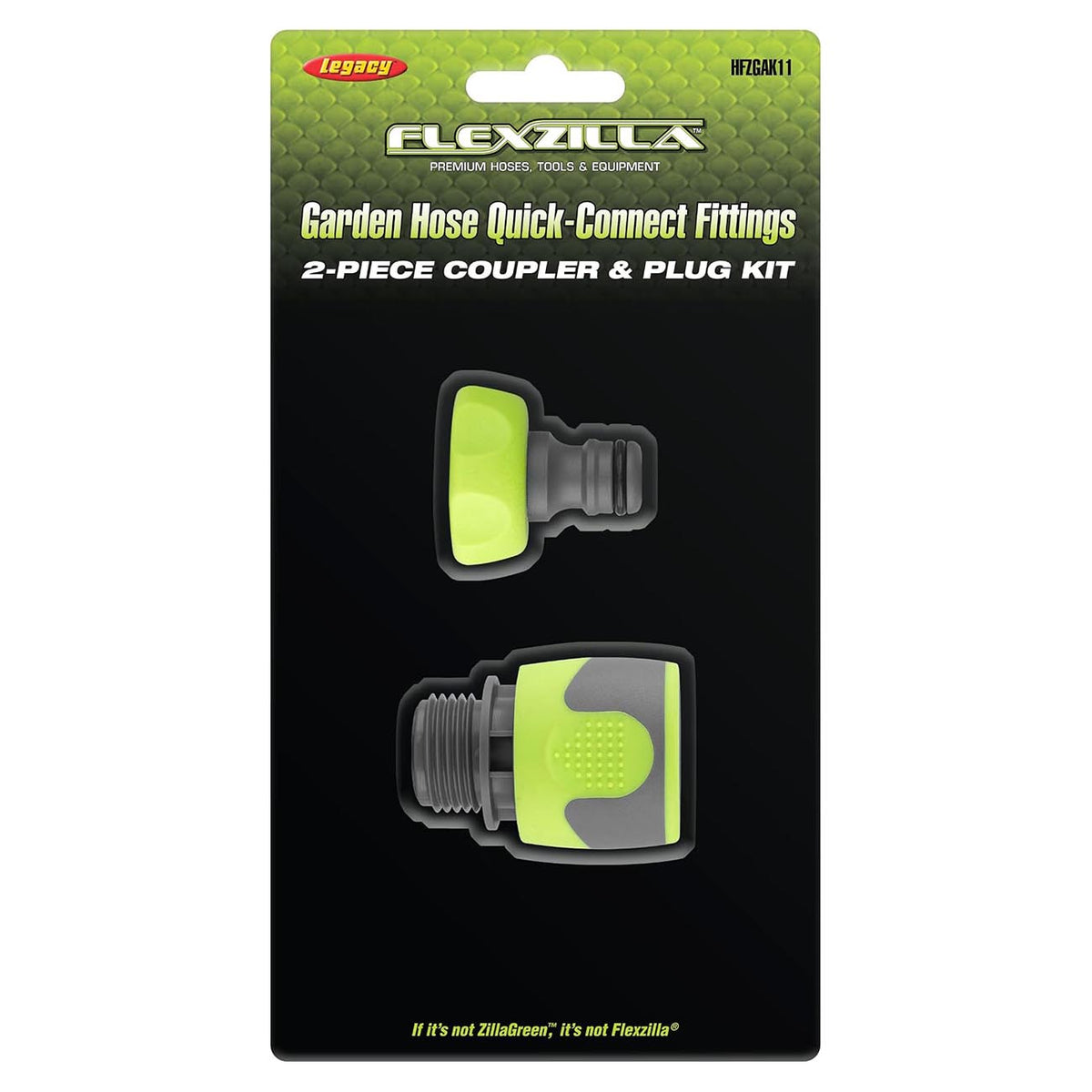 Flexzilla Garden Hose Quick Connect Fittings Coupler Plug Kit (2 Piece)