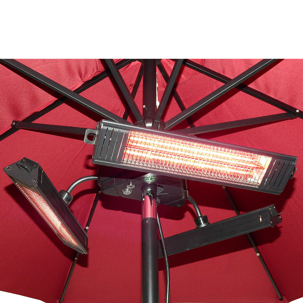 Parasol Electric Heater in Black with Remote
