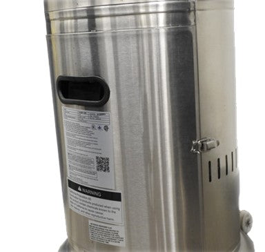 87" Tall Outdoor Patio Heater with Table - Stainless Steel