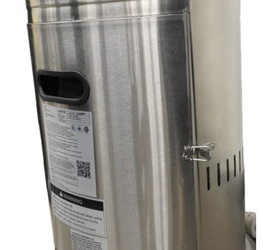 87" Tall Outdoor Patio Heater with Table - Stainless Steel