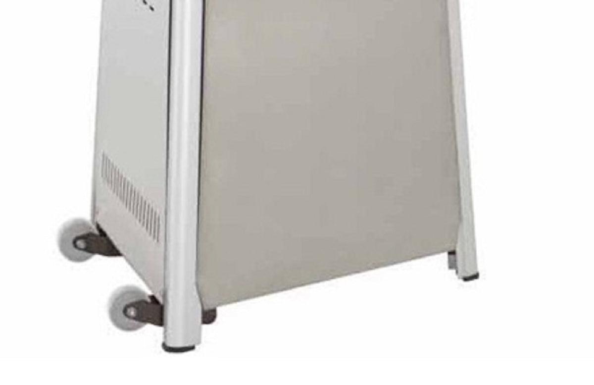 Tall Commercial Natural Gas Triangle Glass Tube Heater - Stainless Steel