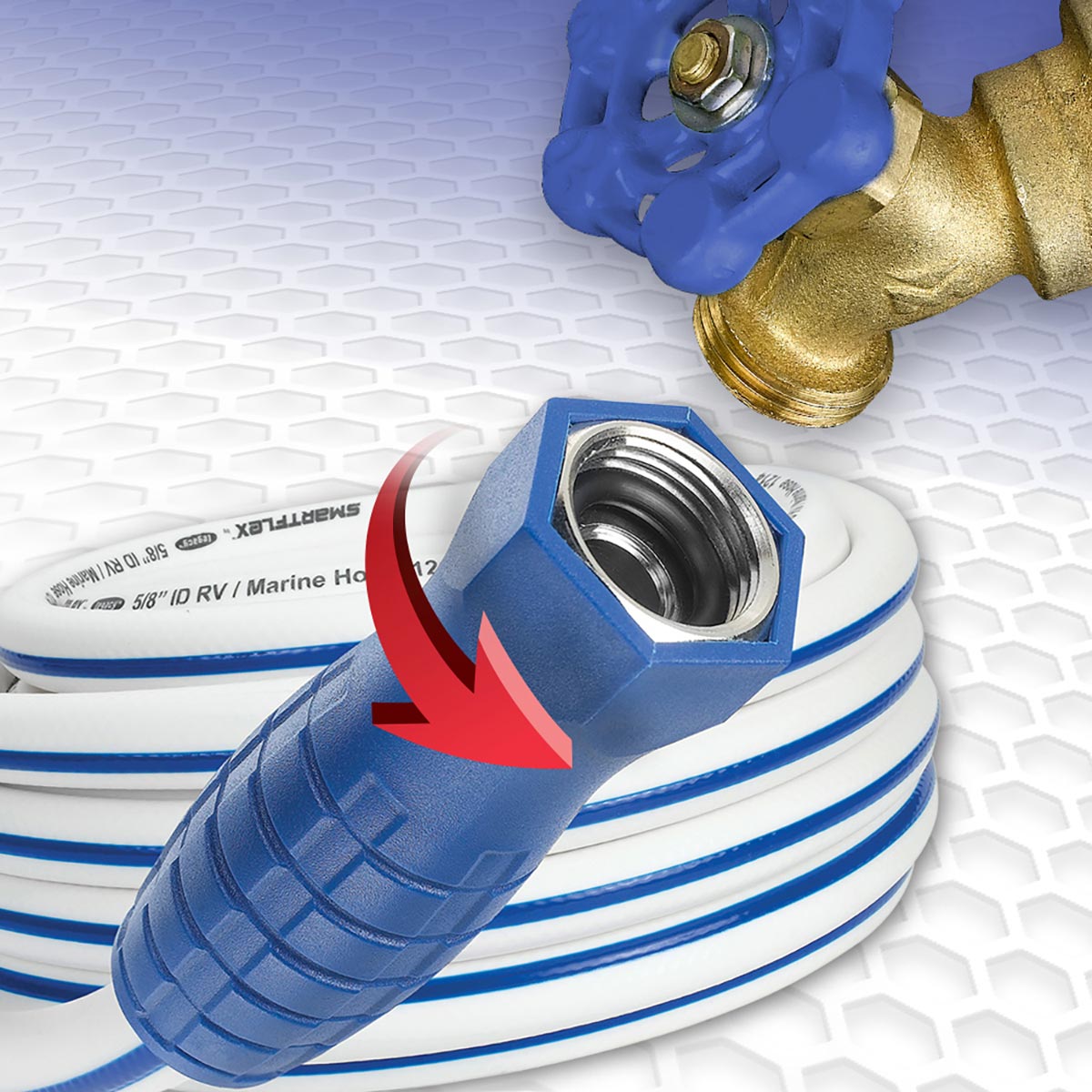 SmartFlex® RV/Marine Hose 5/8" x 25' 3/4" - 11 1/2 GHT Fittings