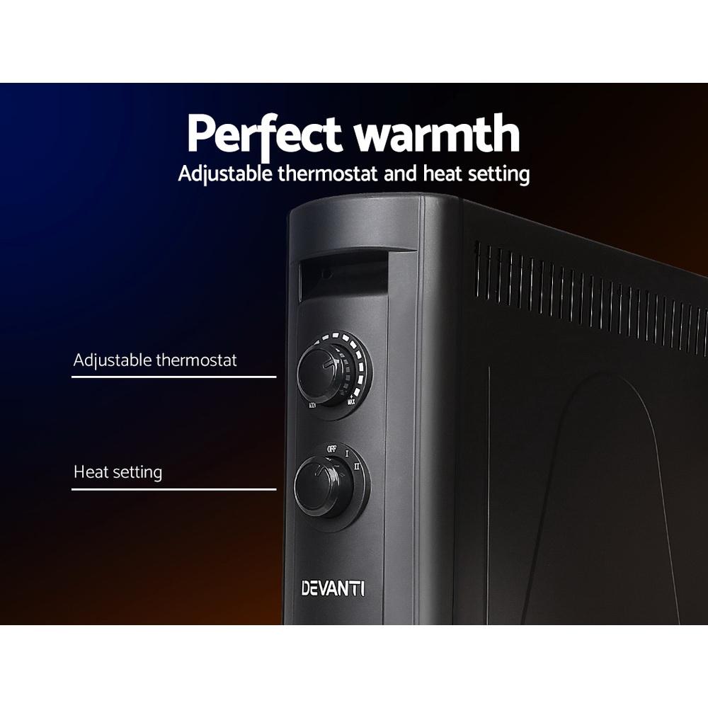 Devanti 2200W Infrared Radiant Heater Portable Electric Convection
