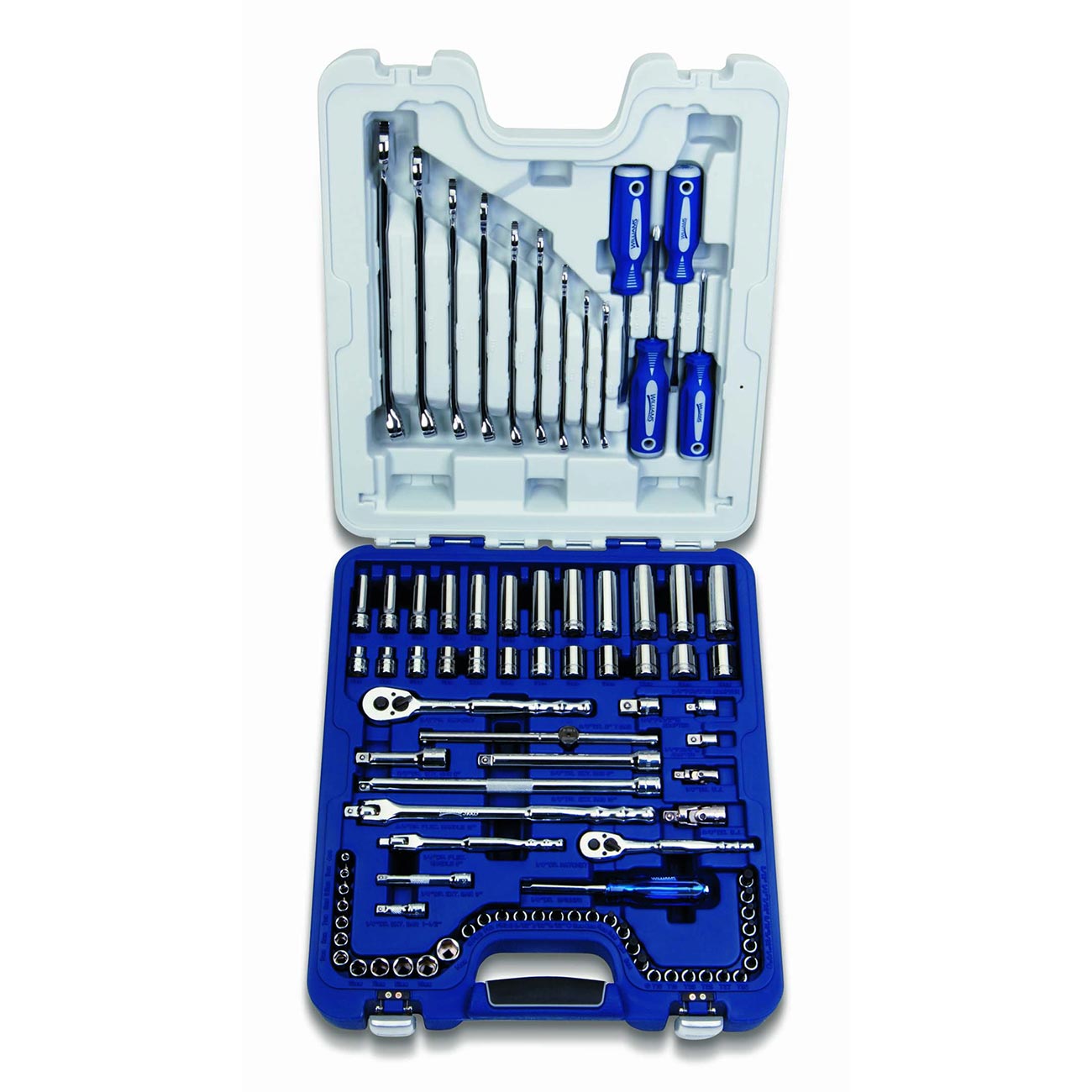 Williams 3/8GÇ¦ - 1/4" Drive Master Deluxe Socket/Tool Set (89-Piece)