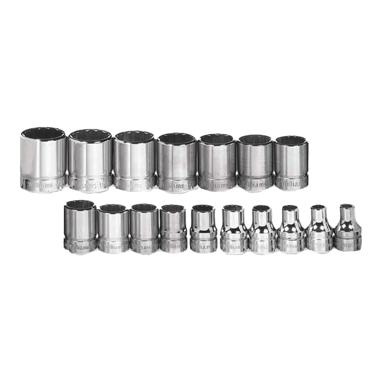 Williams Metric 3/8" Drive Shallow SUPERTORQUEGäó Socket Set GÇô 12 Point (12 Piece)