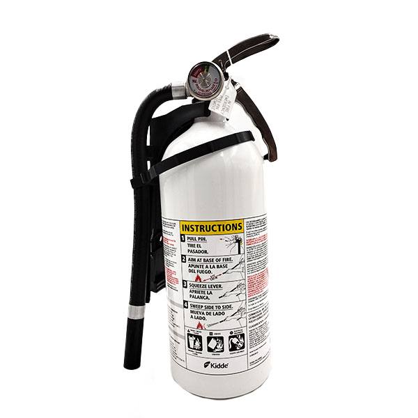 Kidde 4 lb ABC Mariner Extinguisher MAR210 w/ Metal Valve & Plastic Strap Bracket (Disposable)