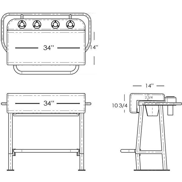 Taco Marine Neptune Premium L/Post W/Removable Storage Tray
