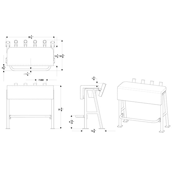 Taco Marine Neptune Iii Leaning Post W/Poly Rod Holders