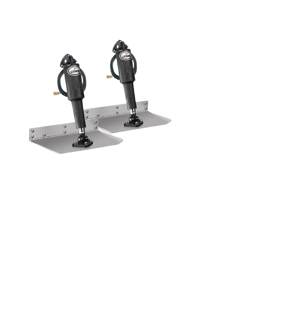 Lenco 9inx12in Standard Mount Trim tab Kit 12v LED Integrated Switch
