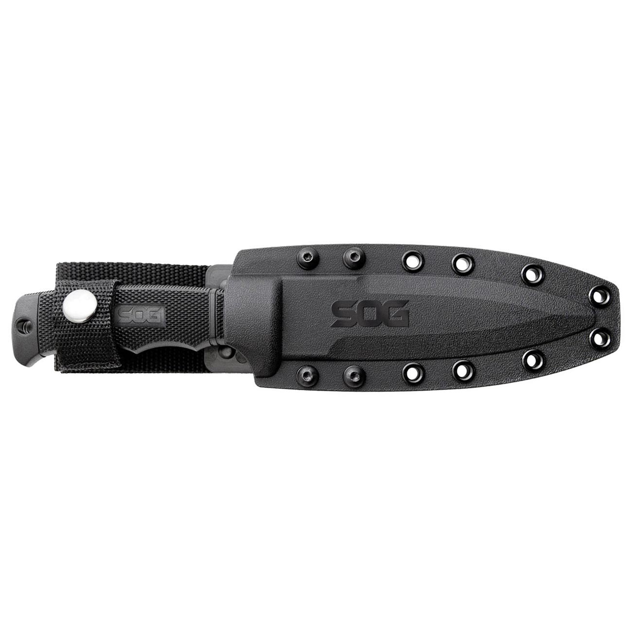 SOG SEAL Pup Fixed 4.75" Powder Coated Combo Blade GRN Handles Kydex Sheath