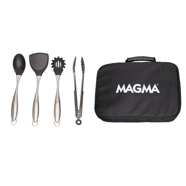 Magma Grills Cooking utensil set, 5 piece, stainless steel and silicone