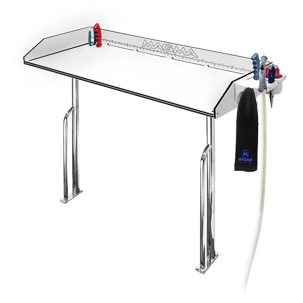 Magma Grills Tournament Series Dock Cleaning Station, High Density Polyethylene, White/Black/White, 48" w/ Dock Mount