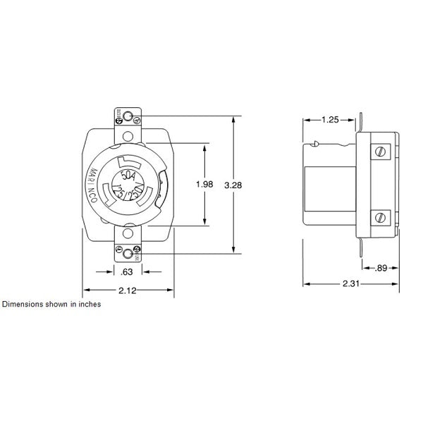 Marinco Receptacle-50A 125-250V