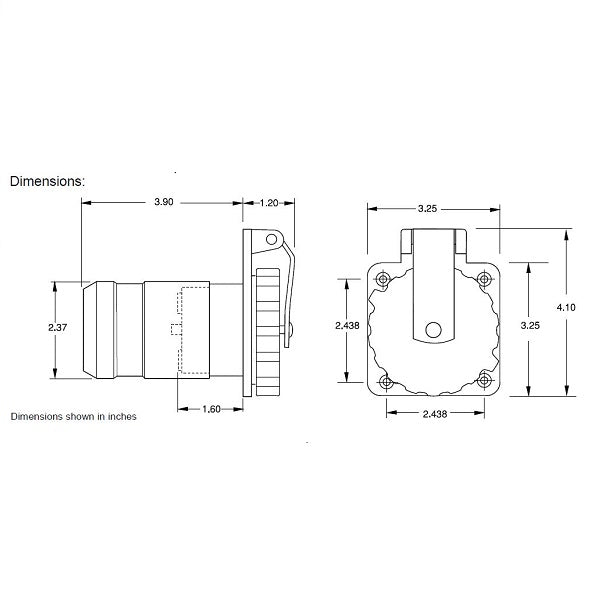 Marinco S.S. Power Inlet 50A 125/250V