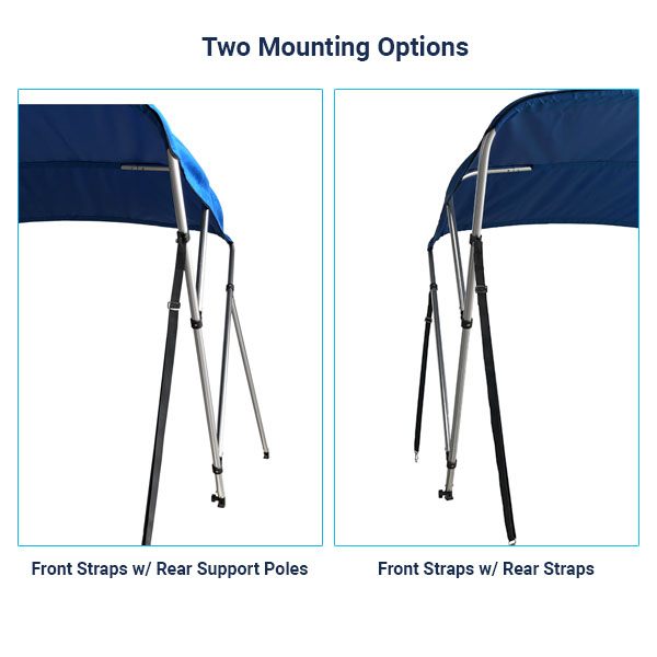 Gen3 Marine 3 Bow Bimini Top 54"x6'x67-72" Pacific Blue
