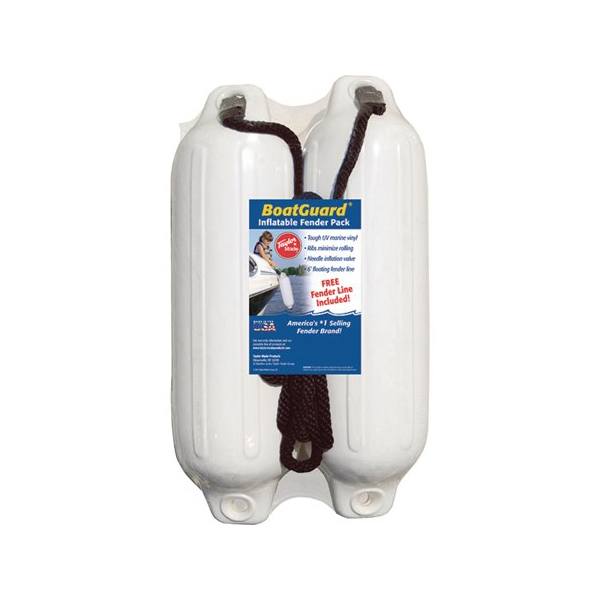Taylor Made Products 6X22" Fender-Wht W/Blk Line 2Pk