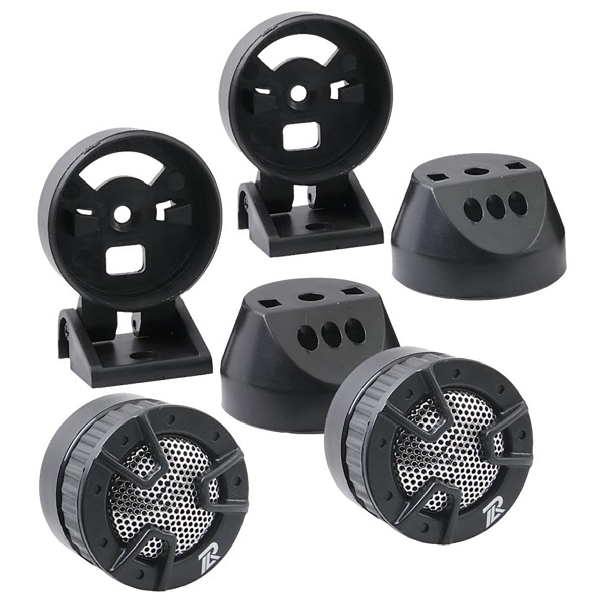 Power Acoustik 1" Piezo Tweeters (Pair) 250 Watts Max 4-Way Mount