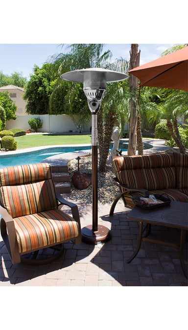 85" Natural Gas Outdoor Patio Heater - Hammered Bronze