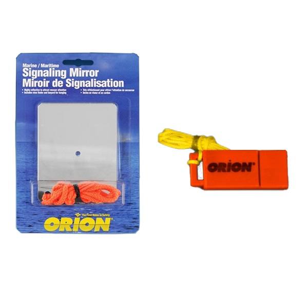 Orion Safety Whistle & Mirror Combo