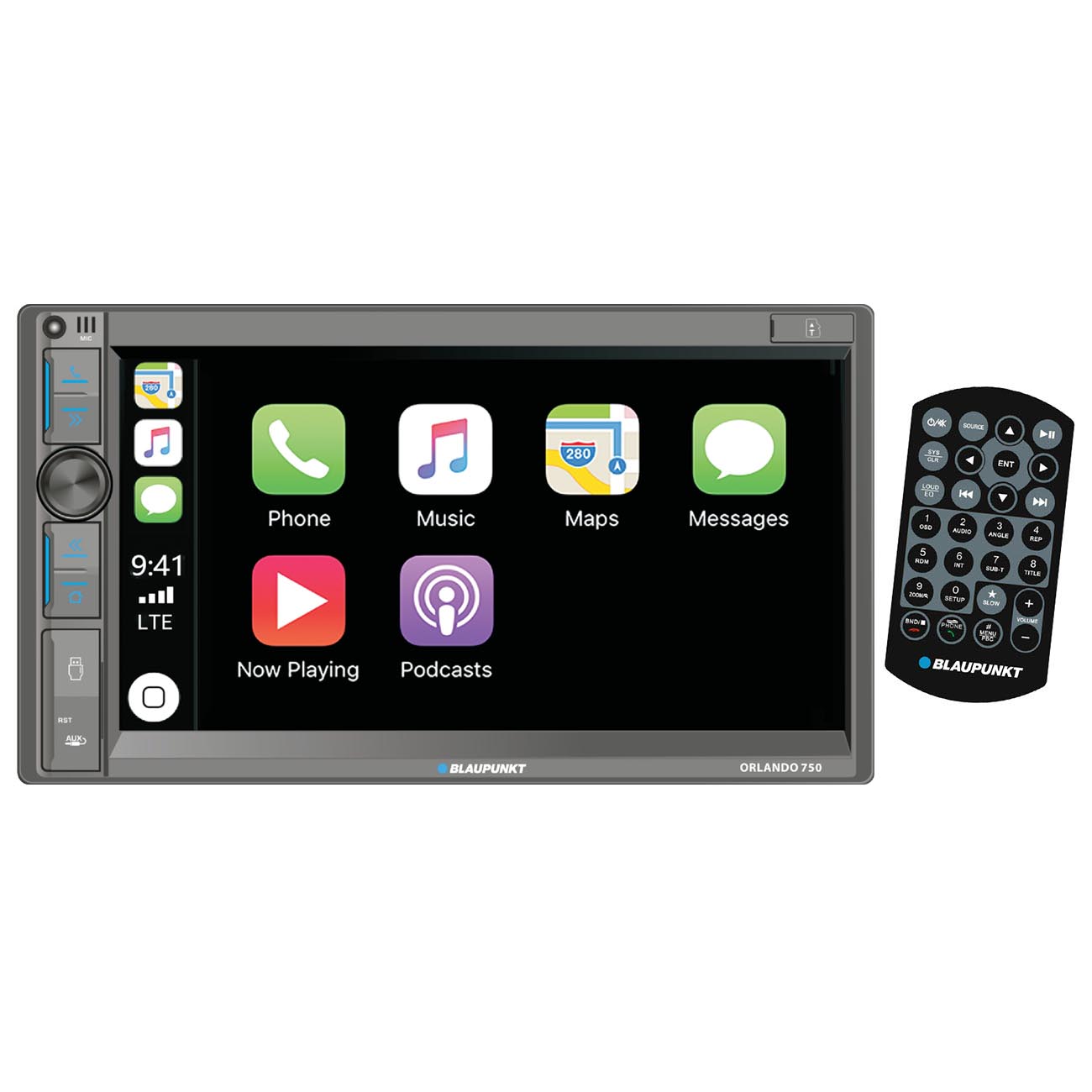 Blaupunkt 6.95GÇ¦ Double DIN Mechless Receiver with Wireless Apple CarPlay / Android Auto & Bluetooth