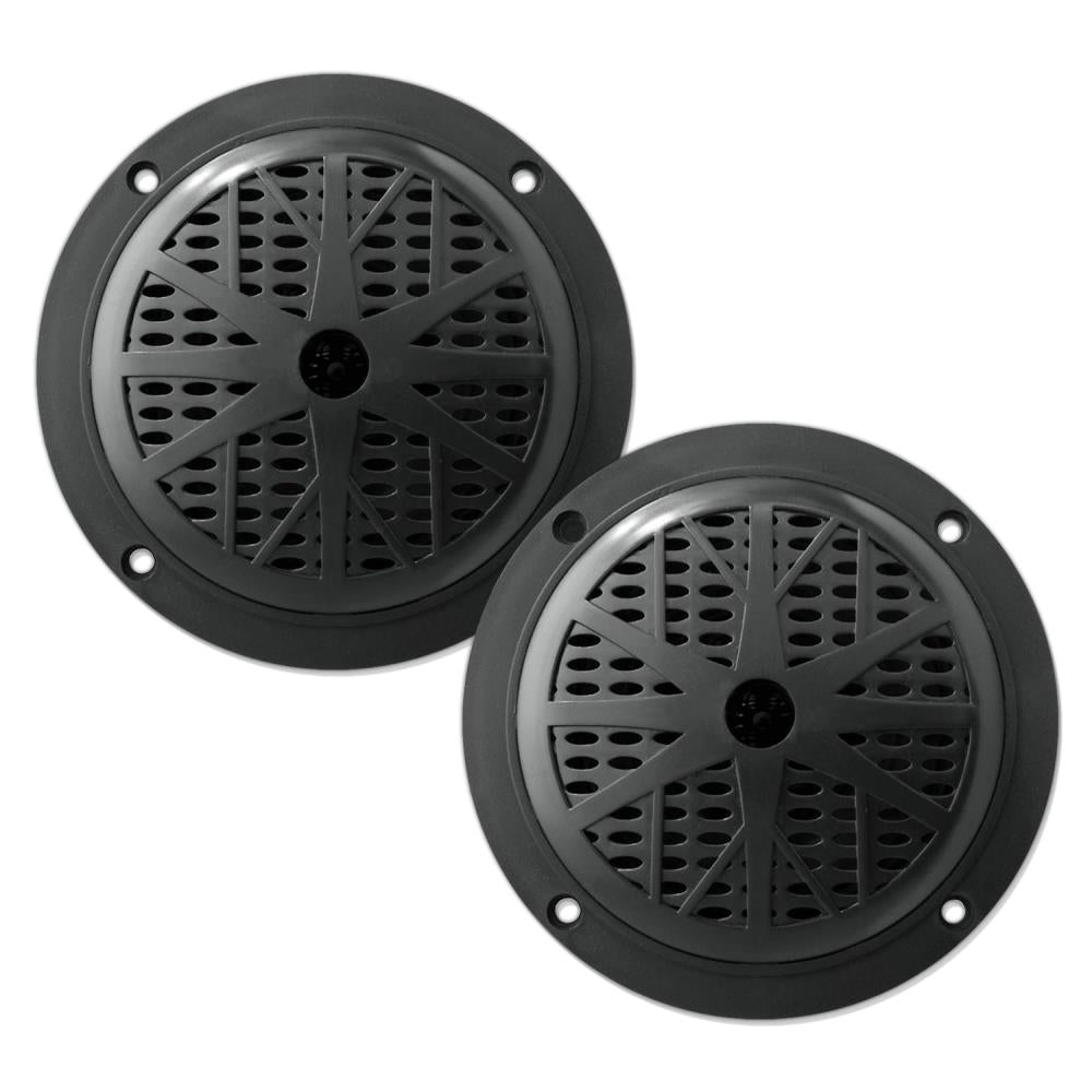 Pyle Marine 4GÇ¥ Dual Cone Speakers (Black)