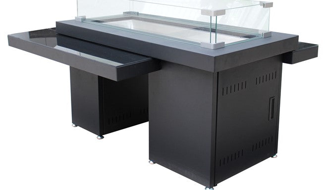 Two Tiered Glass Top Fire Pit